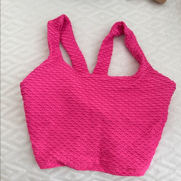 Booty by Brabants Tops - Booty by Brabants Pink Textured Crop Top